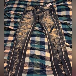 PUBLIK Men's Distressed SLIM STACKED Jeans